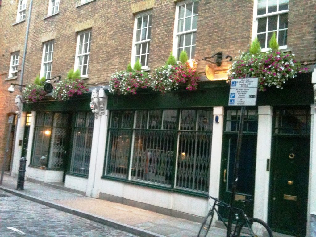 Photograph of planted window boxes on Short's Gardens